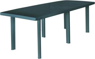 Gartentisch aus Kunststoff in Grün 210 x 72 x 96 cm