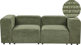 2-Sitzer Sofa Cord grün FALSTERBO