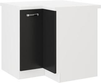 Küchen Eckunterschrank 89x89 cm für das Modell „Omega 240 Schwarz + Weiß“