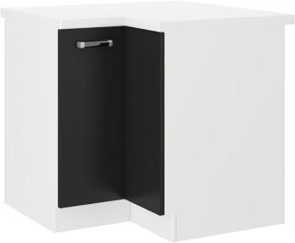 Küchen Eckunterschrank 89x89 cm für das Modell „Omega 240 Schwarz + Weiß“