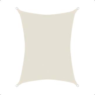 Anndora Sonnensegel 2x4 - cream rechteckig HDPE