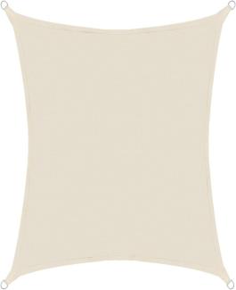 Anndora Sonnensegel 2x4 - cream rechteckig HDPE