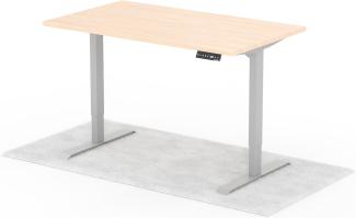 Schreibtisch DESK 140 x 80 cm - Gestell Grau, Platte Eiche