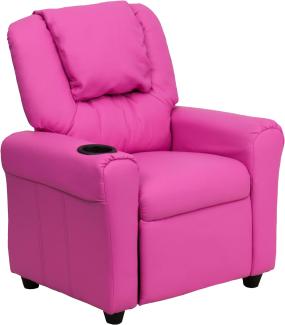 Flash Furniture Cup Holder and Headrest Moderne Kinderliege, hot pink