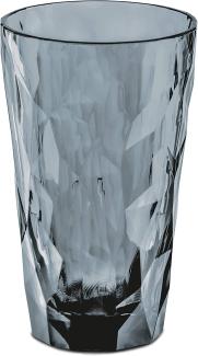 Koziol Club Extra Longdrink, Cocktailglas, Whiskyglas, Trinkglas, Superglas, Transparent Grey, 300 ml, 3406540