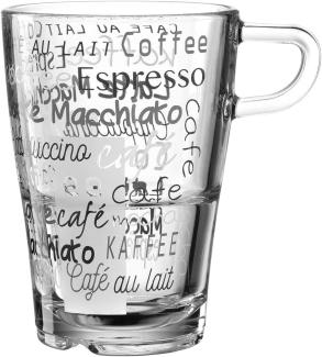 Leonardo Tasse Senso Cafe, Kaffeetasse, Becher, Kalk-Natron Glas, Mehrfarbig, 230 ml, 023997