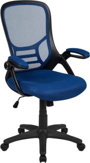 Flash Furniture Bürostuhl, Netzgewebe Modern 26. 5" W x 26. 5" D x 40. 25" - 44" H blau