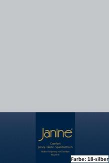Janine Spannbettlaken ELASTIC 5002, Gr. 150x200 cm, Fb. 18 silber, Elastic-Jersey