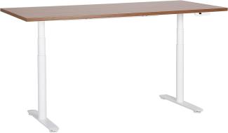 Schreibtisch braun weiß 180 x 72 cm elektrisch höhenverstellbar DESTINAS