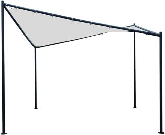 Sonnensegel Pavillon ORLANDO 3,5x3,5 Meter mit Plane PVC-bechichtet weiss