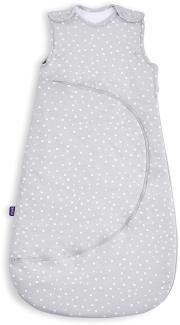 SnüzPouch Baby Schlafsack, 2. 5 Tog, Weiße Punkte-Design, 100% Baumwolle, mit Reißverschluss für einfaches Windelwechseln, Maschinenwaschbar, 6-18 Monate