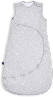 SnüzPouch Baby Schlafsack, 2. 5 Tog, Weiße Punkte-Design, 100% Baumwolle, mit Reißverschluss für einfaches Windelwechseln, Maschinenwaschbar, 6-18 Monate