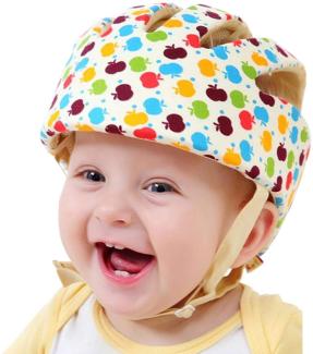 IULONEE Baby Helm Kleinkind Schutzhut Kopfschutz Baumwolle Hut Verstellbarer Schutzhelm Apple Flower