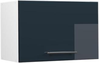 Vicco Hängeschrank Fame-Line, Dunkelblau Hochglanz/Weiß, 60 cm Flach