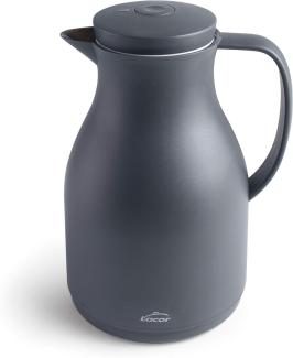 LACOR 62563 Thermoskanne, BPA-frei, doppelwandig, mit Glasschicht innen, matt, Grau, 1,00 l, Polypropylen Glas, 1 Liter