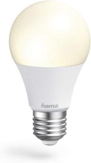Hama WLAN LED Lampe E27 (Smart Home Lampe 10W Glühbirne, dimmbar, warmweiß bis kaltweiß, WIFI LED Lampe mit Sprachsteuerung und App, kompatibel mit Alexa, Google, Siri, Apple, kein Hub nötig)