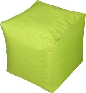 Kinzler S-10117/120 Sitzwürfel, ca. 40x40x40 cm, Outdoor & Indoor, Sitzsack in vielen verschiedenen Farben, wasserabweisender Hocker, apfel grün