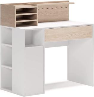 Vicco Schreibtisch, Sonoma/ Weiß, 100 x 100 x 50 cm