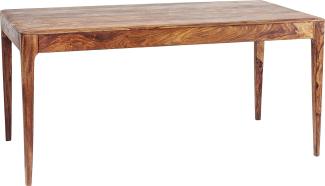 Kare Design Tisch Brooklyn Nature, Esszimmertisch aus Massivem Sheesham-Holz, Hellbraun gebeizter Esstisch, Holztisch, Küchentisch (H/B/T) 76x160x80cm