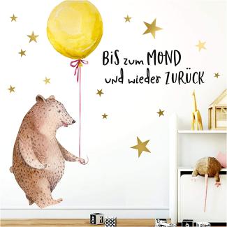 Little Deco Aufkleber Bär mit Luftballon 59 x 103 cm