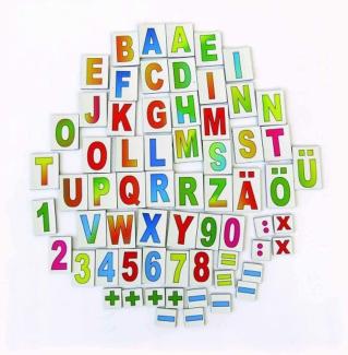Coemo Magnet Buchstaben und Zahlen für Tafel + Tiermotive + Obst + Wochentage = 78 Teile