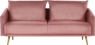 3-Sitzer Sofa Samtstoff rosa MAURA