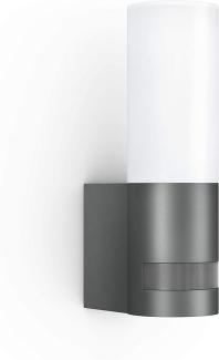 Steinel LED-Außenwandleuchte L 605 S anthrazit, mit 180°-Infrarot-Sensor, 3000 K warmweiß, 729 lm, Opalglas, Aluminium