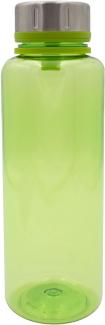 Steuber Trinkflasche Steel-Top 1000ml Kunststoff-Trinkflasche mit Edelstahldeckel, grün