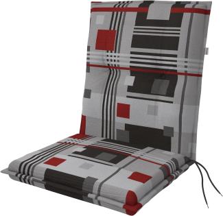 Doppler Sitzauflage "Living" Low, quadrat rot, für Niederlehner (100 x 48 x 6 cm)