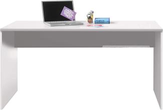 Stella Trading Optimus Schreibtisch breit, Holzwerkstoff, One Size, Weiß