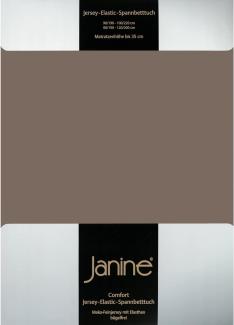 Janine 5002 Elastic-Jersey-Spannbetttuch 47 capuccino 90x190-100x220