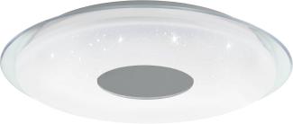 Eglo 900005 LED Deckenleuchte LANCIANO-Z weiss, chrom , transparent H:8 Ø:56cm dimmbar 2700-6500K mit Connect-Z Funktion