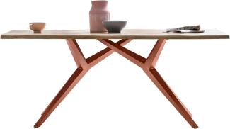 Tisch 220x100cm Wildeiche Metall Holztisch Esstisch Speisetisch Küchentisch