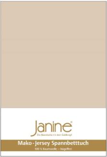 Janine Mako Jersey Spannbetttuch Bettlaken 140-160x200 cm OVP 5007 29 sand