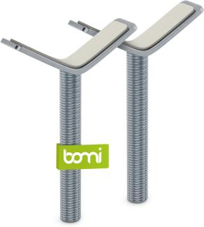 BOMI Treppenschutzgitter Spindel aus Metall | 2 Stück in Silber | Y-Adapter für Treppengeländer | Zubehör Türschutzgitter für Treppen Geländer | Einfache Befestigung für Baby Schutzgitter