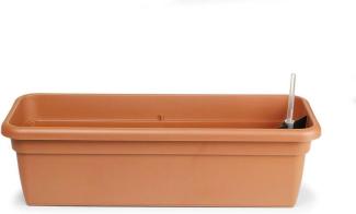 Balkonkasten FLORA Terracotta mit Bewässerungseinsatz 59 cm - Kunststoff - Geda