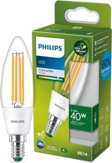 Philips Classic LED-A-Label Lampe 40W E14 Kaltweiß klar Kerze
