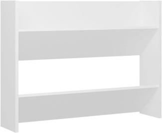 vidaXL Wand-Schuhschrank Weiß 80x18x60 cm Spanplatte