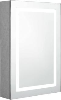 vidaXL LED-Bad-Spiegelschrank Betongrau 50x13x70 cm, Mit Beleuchtung [326488]