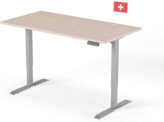 Schreibtisch DESK 160 x 80 cm - Gestell Grau, Platte Eiche