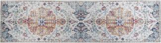 Teppich mehrfarbig orientalisches Muster 80 x 300 cm Kurzflor ENAYAM