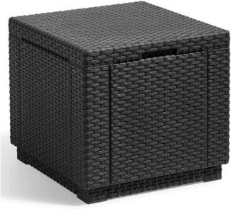 Allibert Cube Sitzhocker mit Stauraum Graphitgrau 213816
