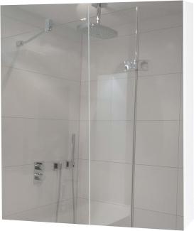 Spiegelschrank HWC-B19b, Badschrank Hängeschrank, 2 Regalböden hochglanz MVG-zertifiziert 70x60x16cm ~ weiß