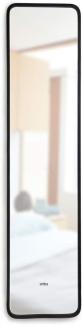Umbra Hub Standspiegel, Ganzkörperspiegel, Garderobe, Dekospiegel, Schwarz, Spiegel, H 157 cm, 1013215-040