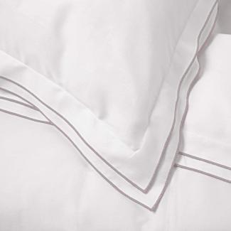 Traumschlaf Uni Kissenbezug White Collection Portofino | 40x40 cm | light-grey