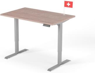 Schreibtisch DESK 140 x 80 cm - Gestell Grau, Platte Walnuss