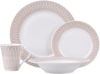 Maxwell & Williams II0114 ZENITH Dinner-Set 16-teilig, Beige, Porzellan, in Geschenkbox