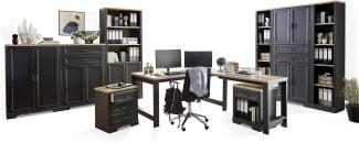 Möbel-Eins JADY Komplettbüro JADY Komplettbüro, Material MDF/Dekorspanplatte graphitfarbig/eichefarbig