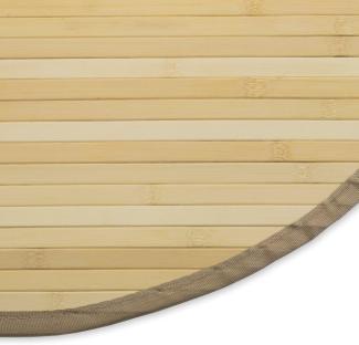 Homestyle4u Teppich, rund, Bambus natur, Ø 120 cm