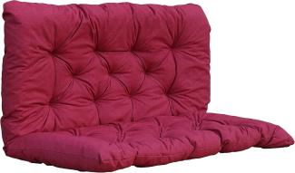 Ambientehome Set mit 1 Sitzkissen - 120 x 98 x 8 cm - Rot